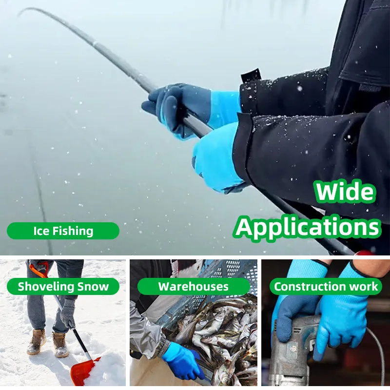 10 Pairs Waterproof Winter Work Gloves Freezer Gloves