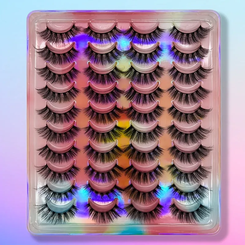 20 Pairs Natural False Eyelashes