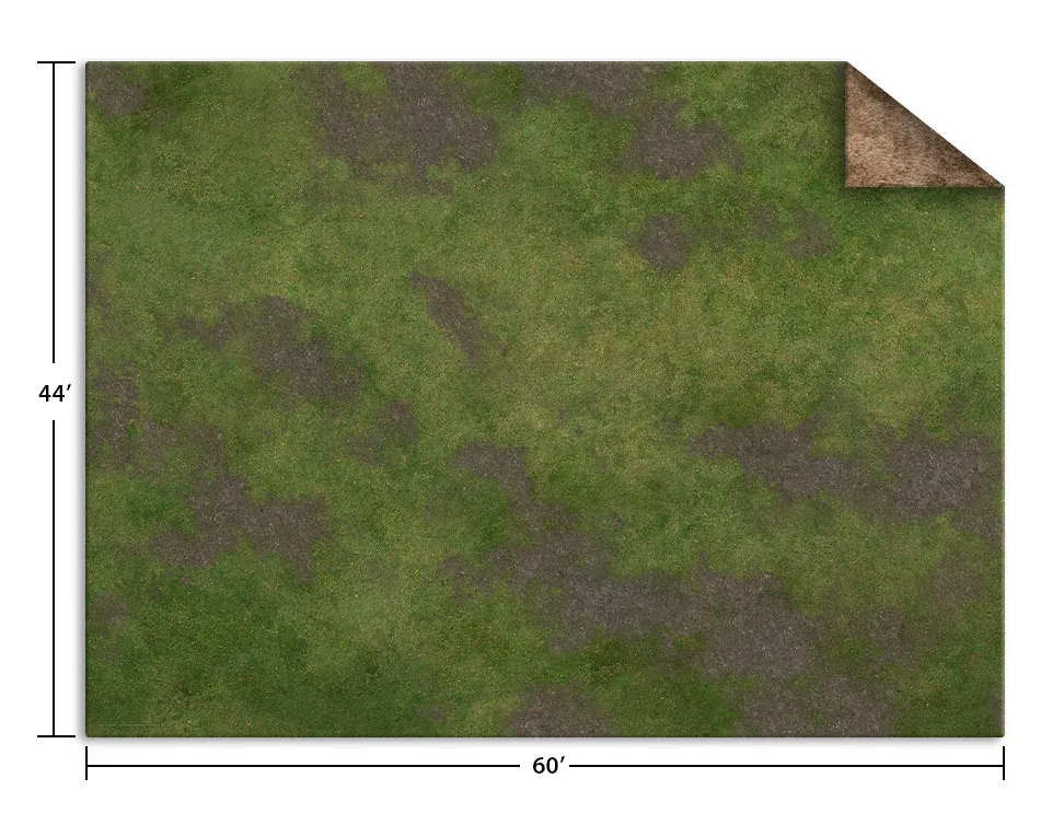 44"x60" BROKEN GRASSLAND/DESERT SCRUBLAND GAME MAT