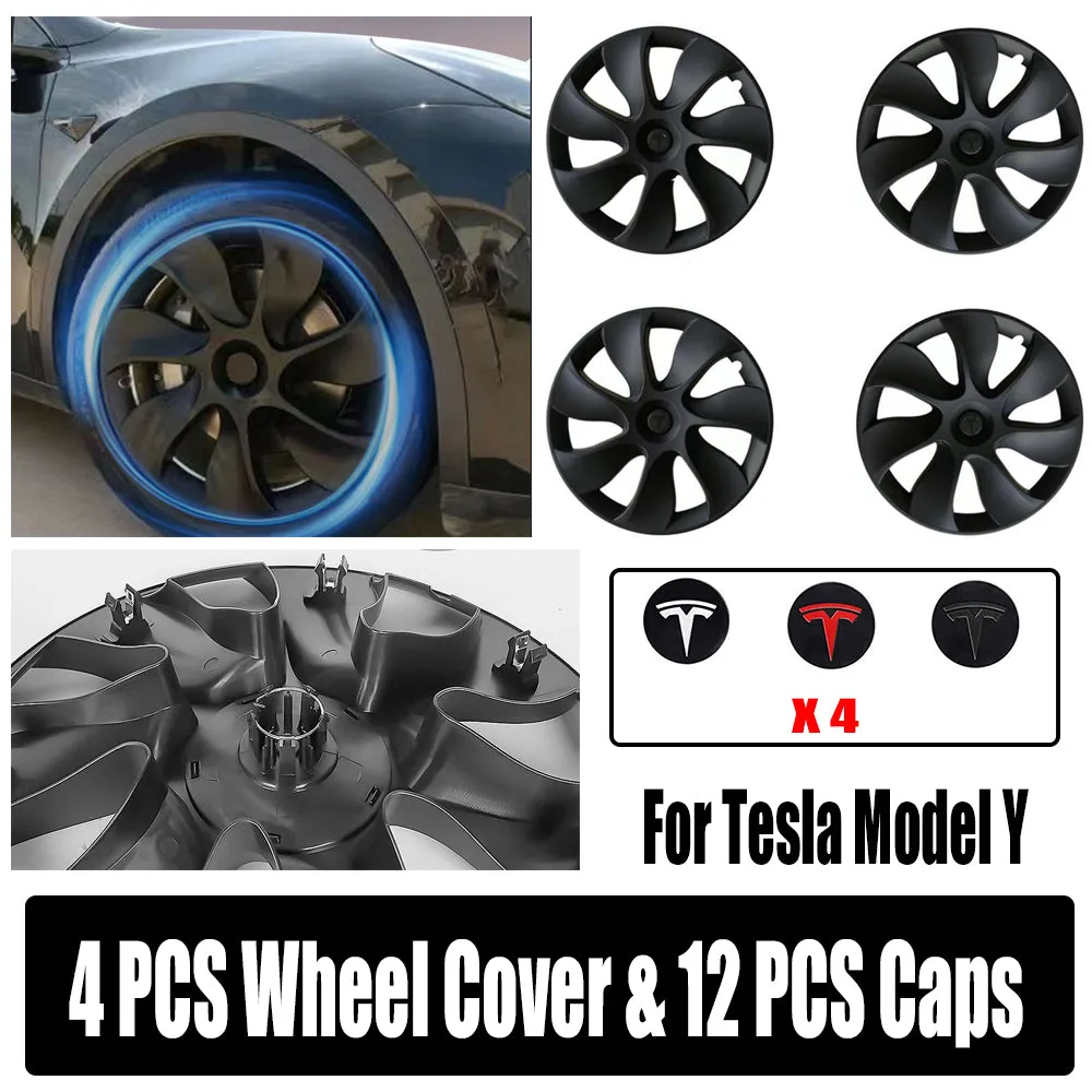 ABS 19" Turbine Wheel Cover Set for Tesla Model Y