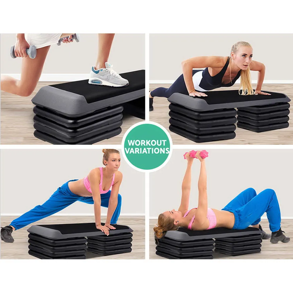 Adjustable Aerobic Step Risers with Non-Skidding Pads - Everfit