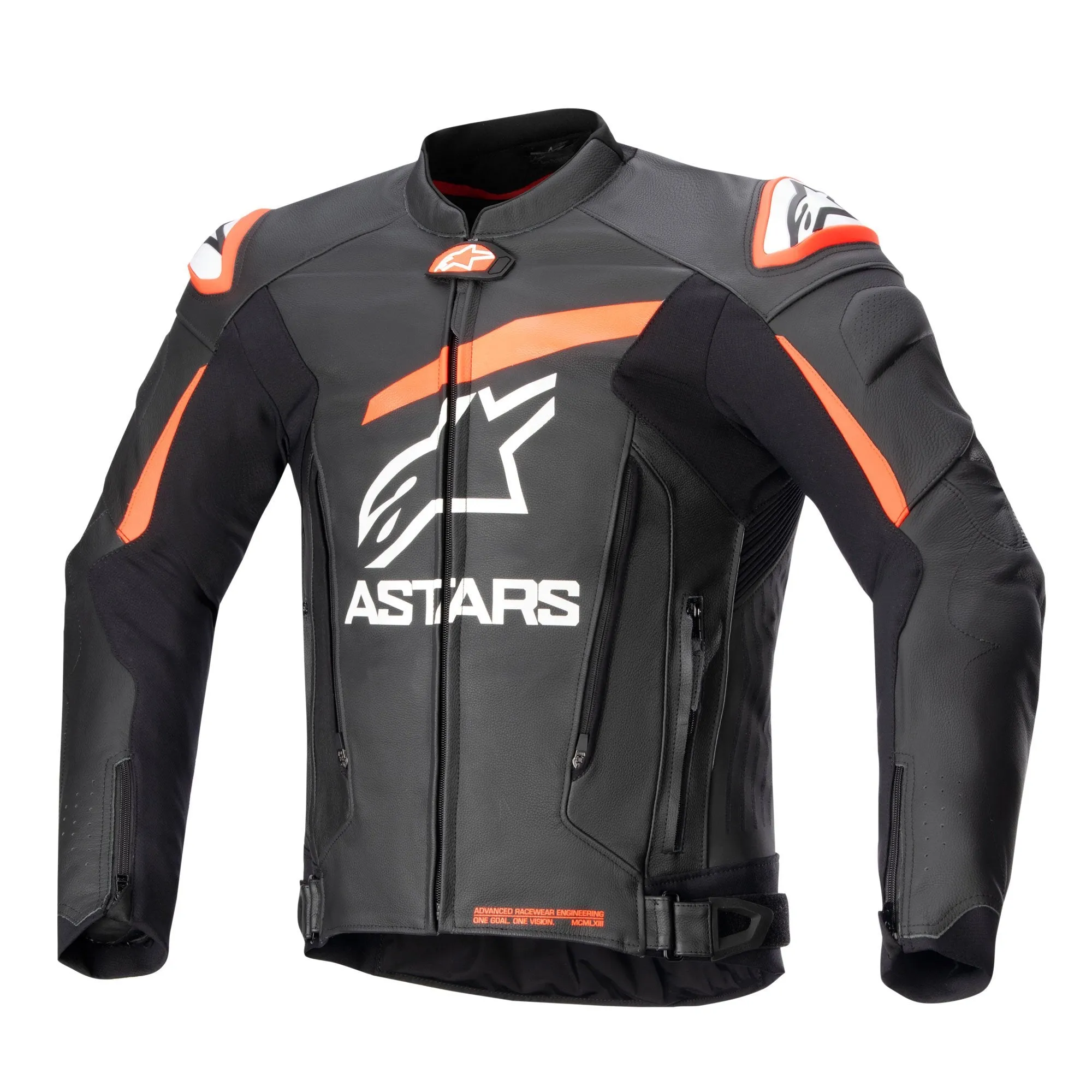 Alpinestars Gp Plus V4 Leather Jkt Blk/Red/Fluo/White