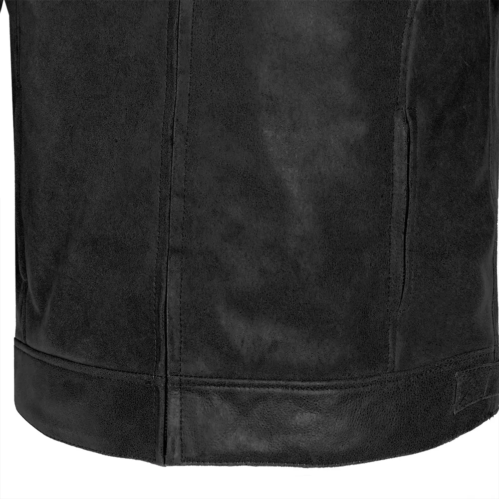 Bela Night Hawk - Leather motorcycle jacket  - Black Grey