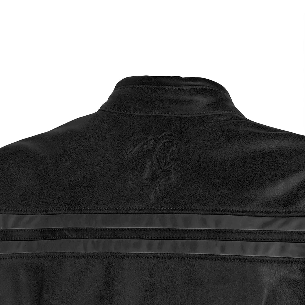 Bela Night Hawk - Leather motorcycle jacket  - Black Grey