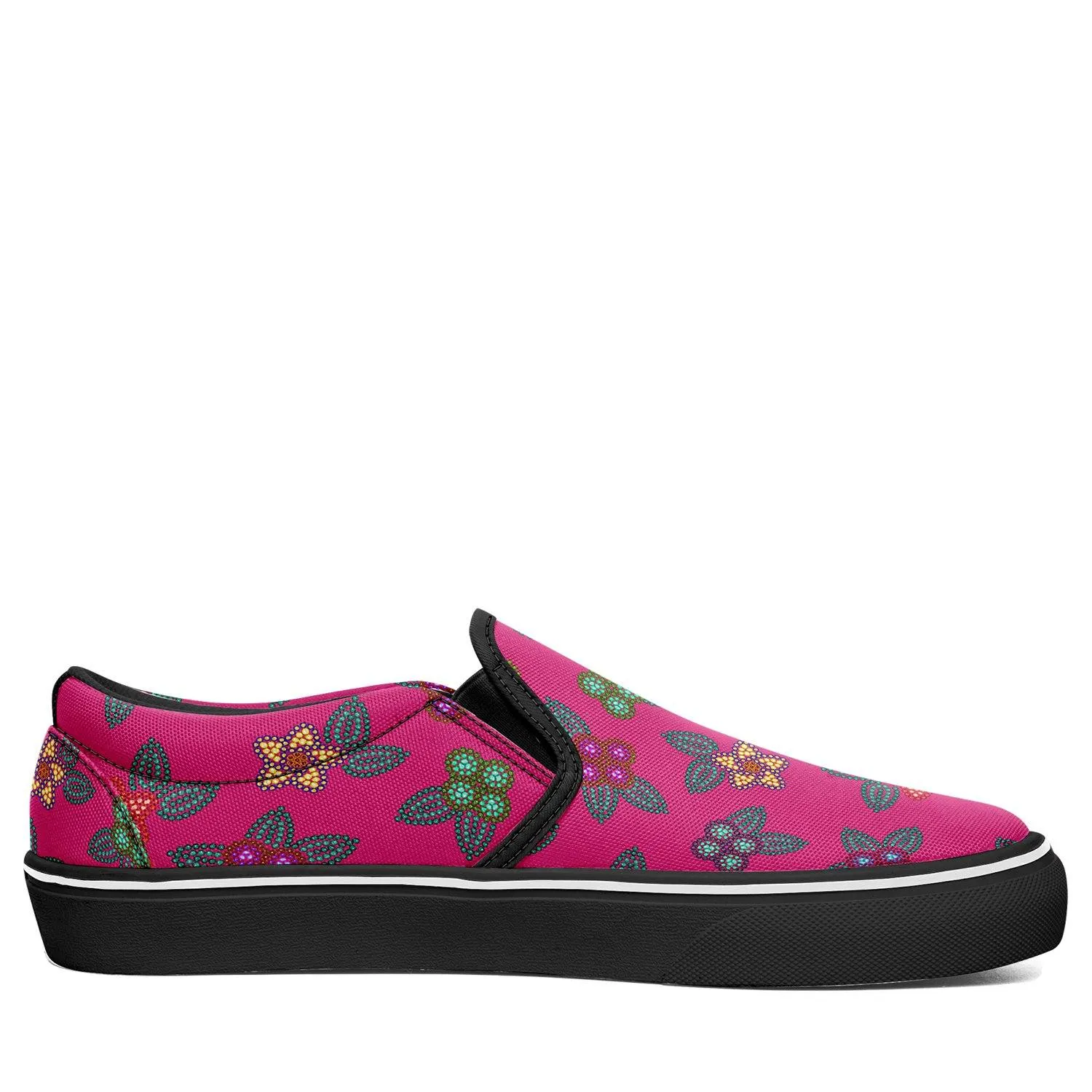 Berry Flowers Otoyimm Kid's Canvas Slip On Shoes