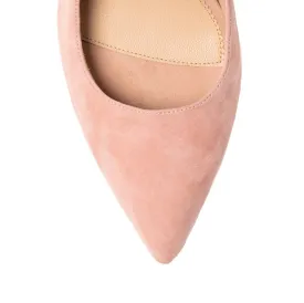 Blissful Blush Suede Slingback Kitten Heel