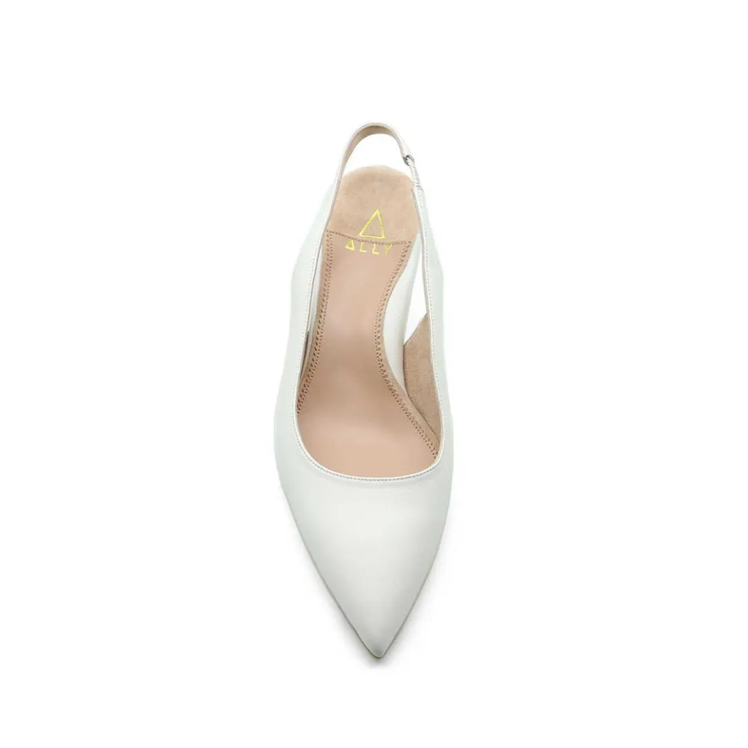 Blissful Blush Suede Slingback Kitten Heel