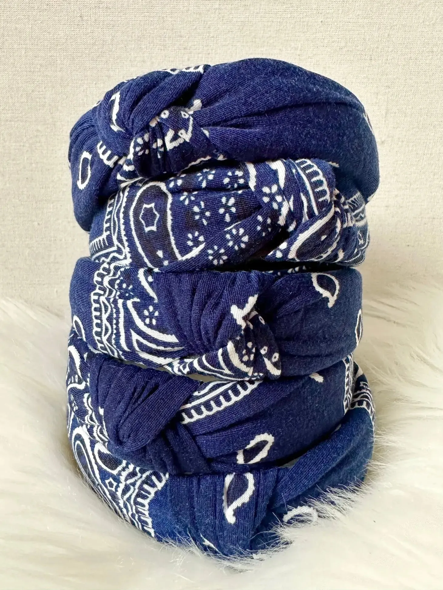 Blue Bandana Chic Headband