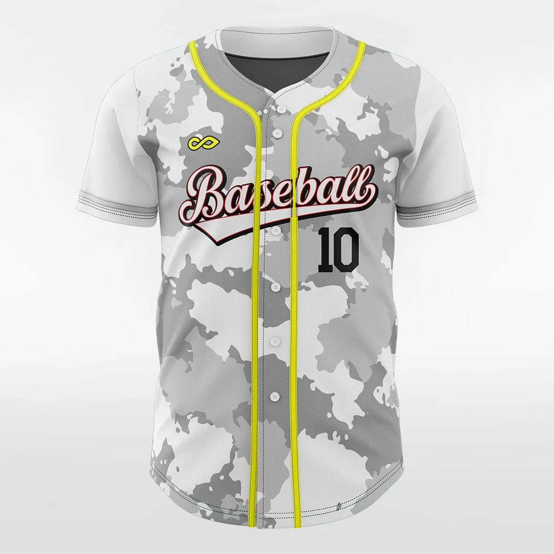 Camouflage - Customized Men's Sublimated Button Down Baseball Jersey