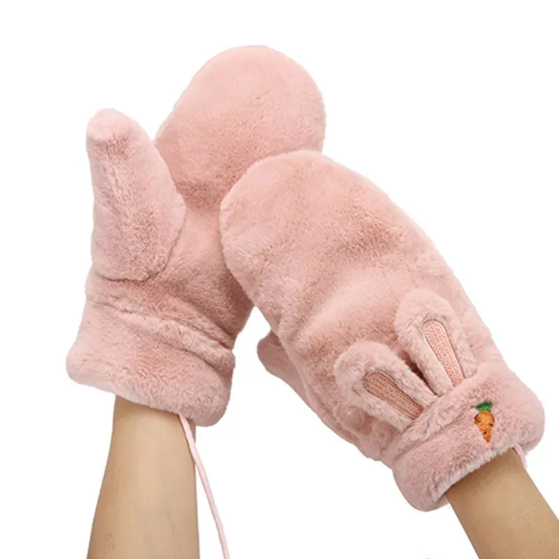 Carrot Winter Gloves - Tea Pink