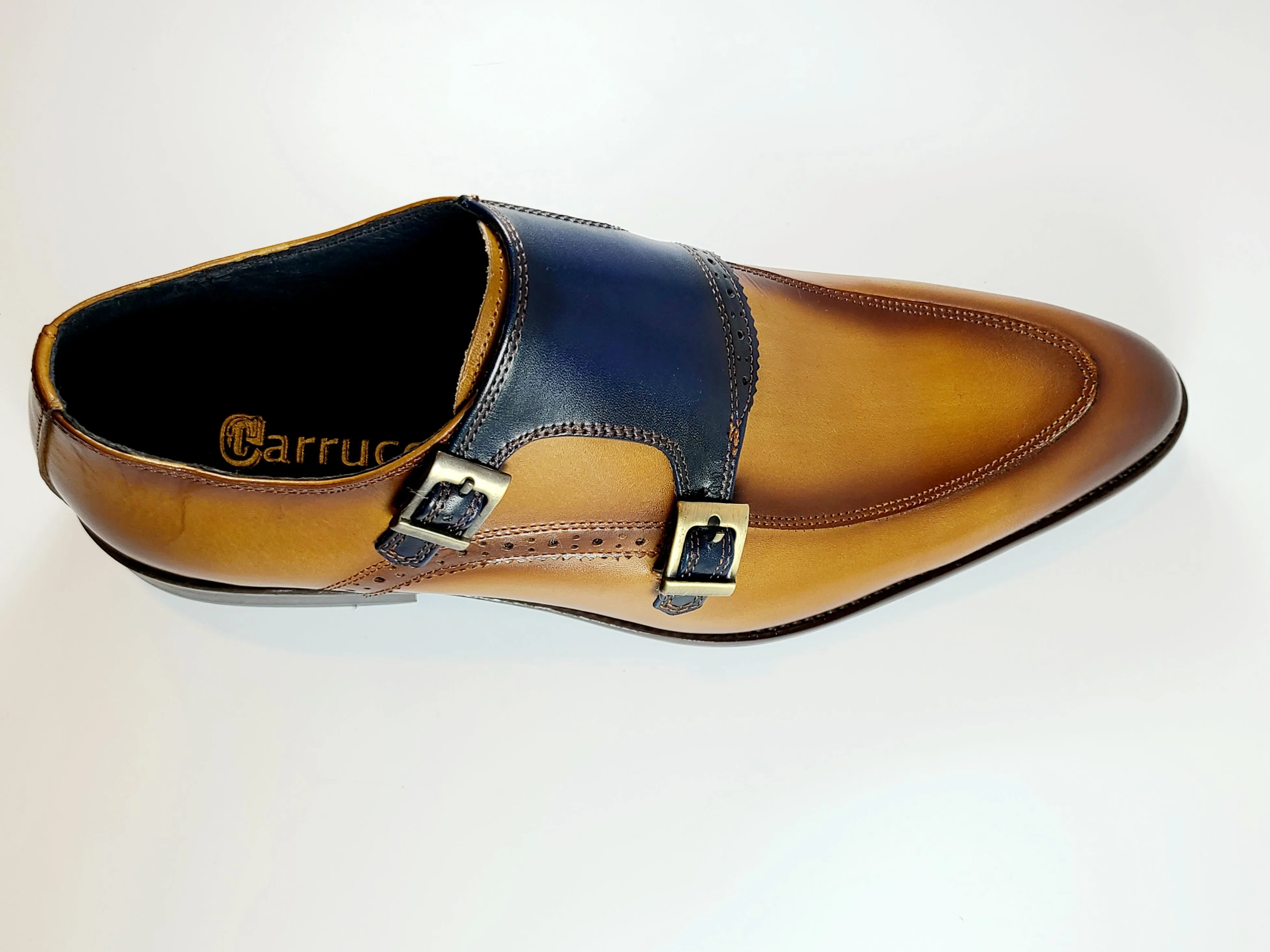 Carrucci Two Tones Side Strap Shoes