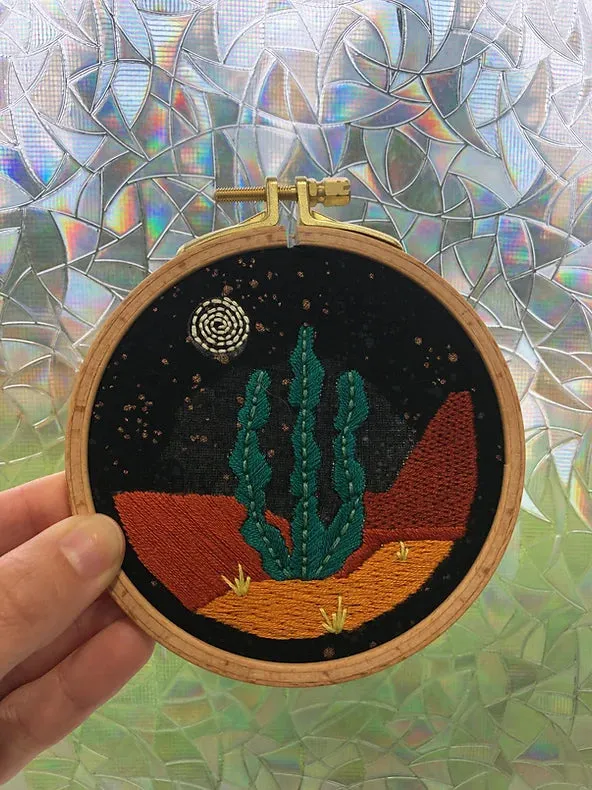 Desert Moon - Beginner Hand Embroidery Pattern PDF