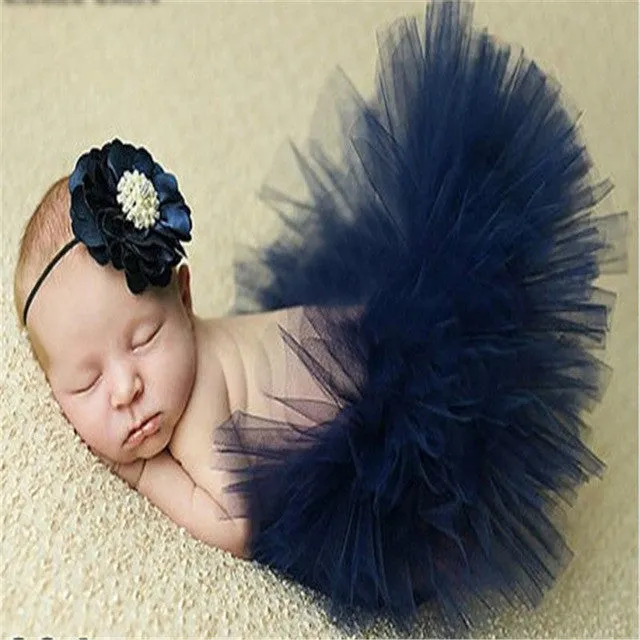 Free Shipping Newborn Photography Props Infant Costume Outfit Princess Skirt Handmade Crochet Beaded Cap Headband Baby Girl Dres