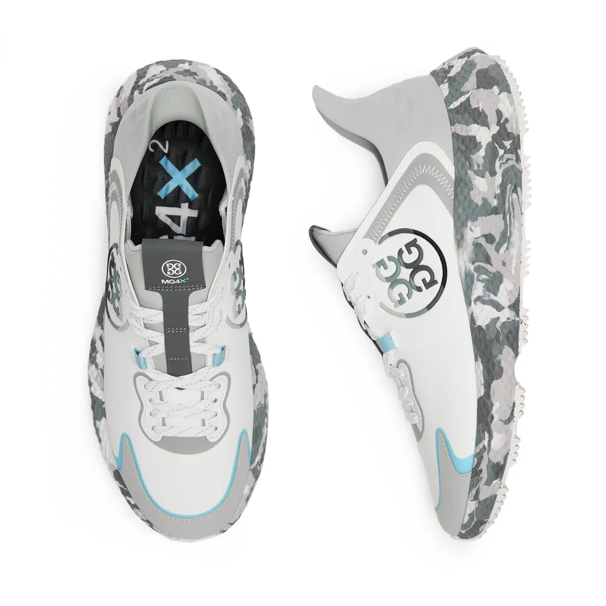 G/Fore MG4X2 Golf Cross Trainer Shoes - Grey Camo/ Powder