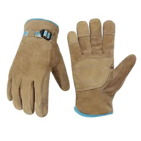 HANDLANDY Winter Water Repellent Insulated Leather Work Gloves 12107