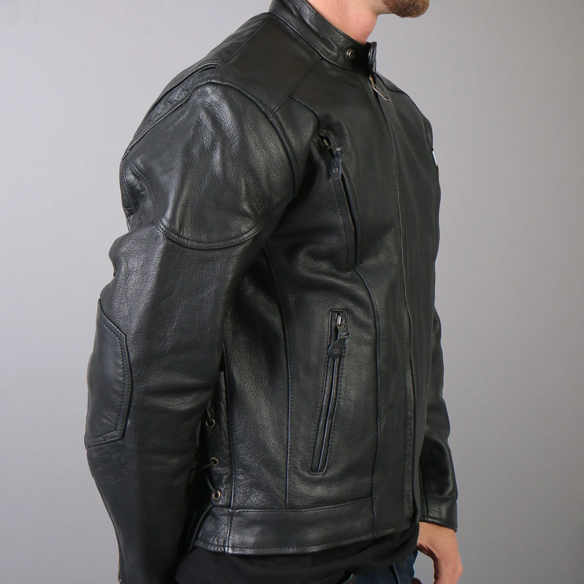 Hot Leathers JKM1010 Men's Vented Leather Jacket