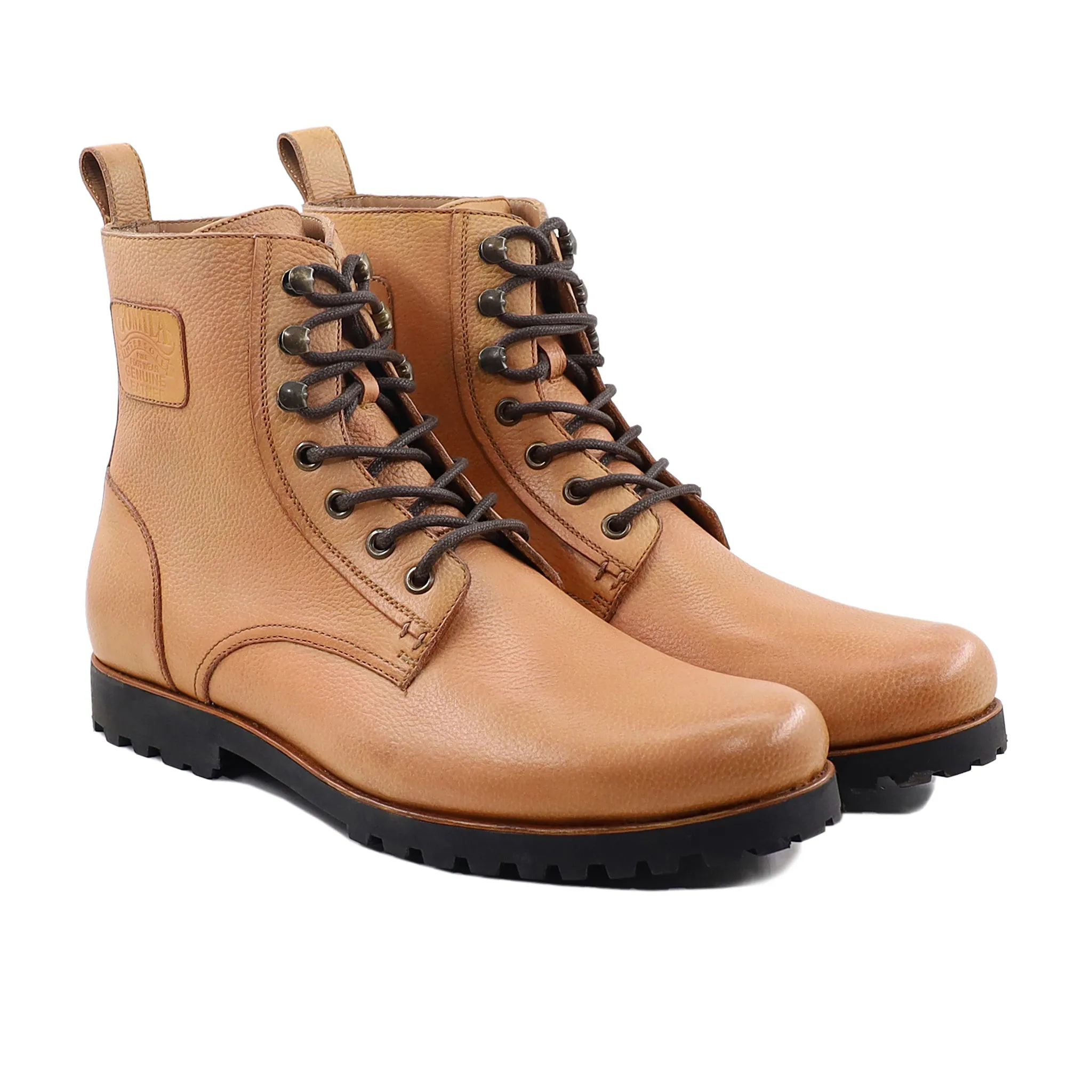 Kazuhio - Men's Tan Calf Leather Boot