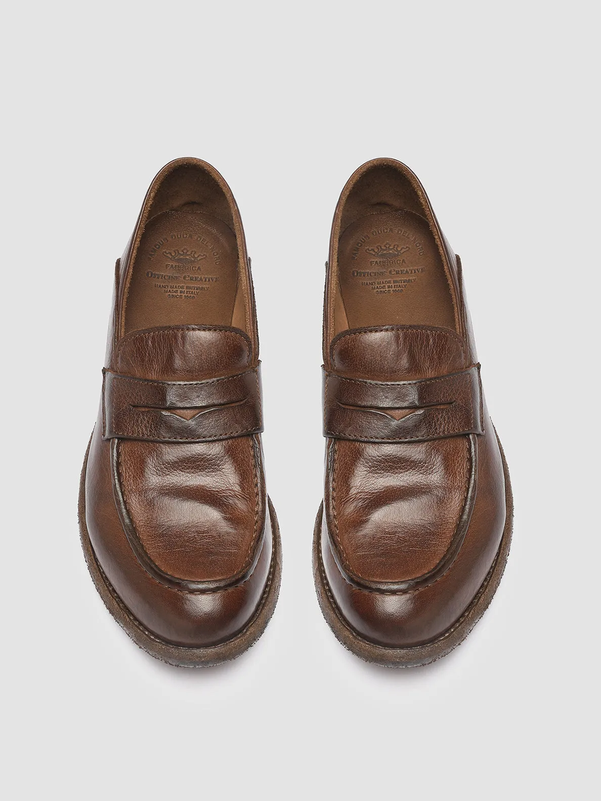 LEXIKON 140 - Brown Leather Penny Loafers