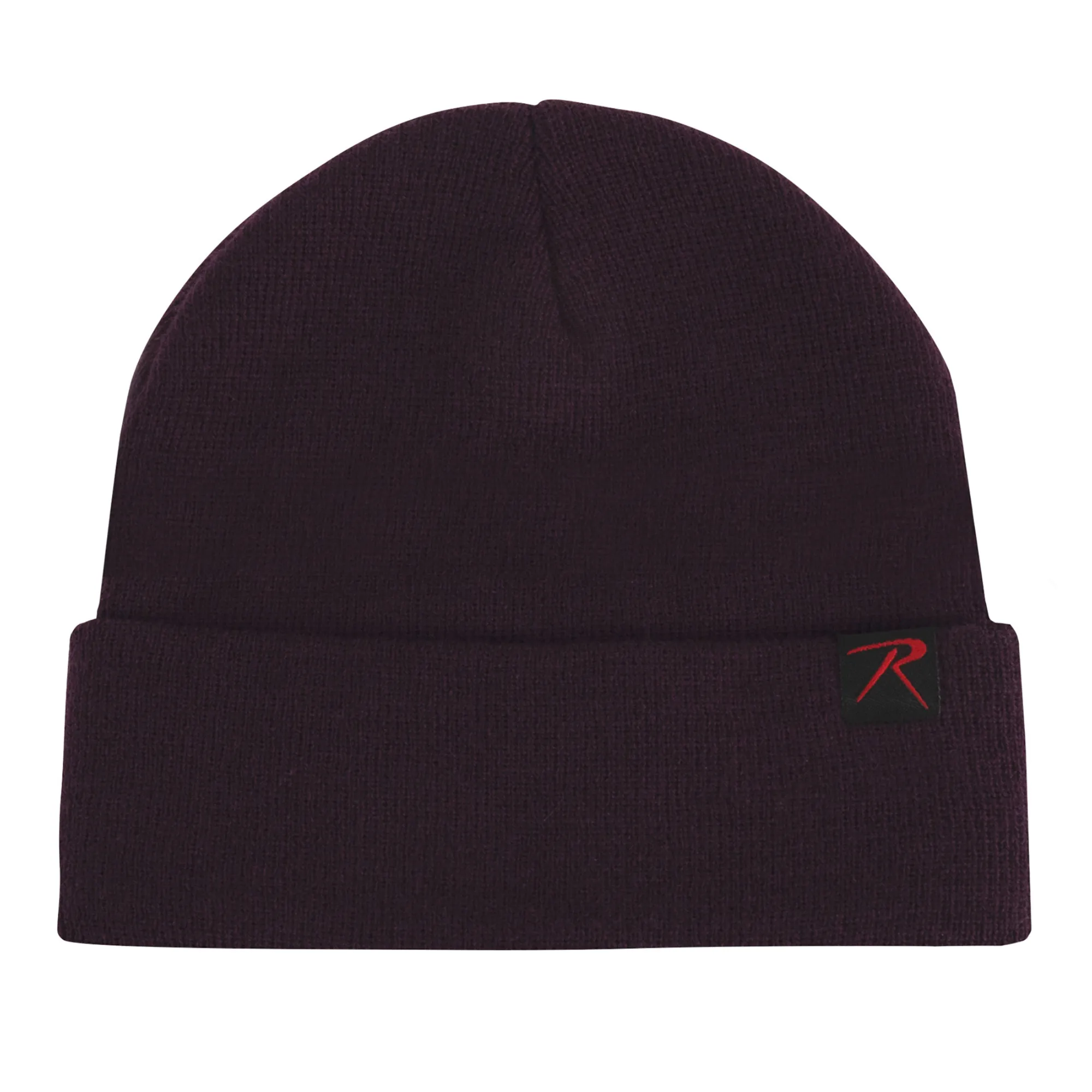 Maroon - Military Deluxe Fine Knit Watch Cap - Acrylic