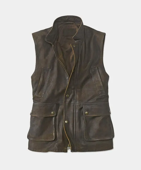 Men’s Munitions Leather Vest