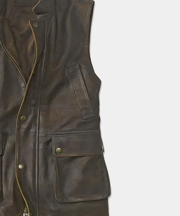 Men’s Munitions Leather Vest