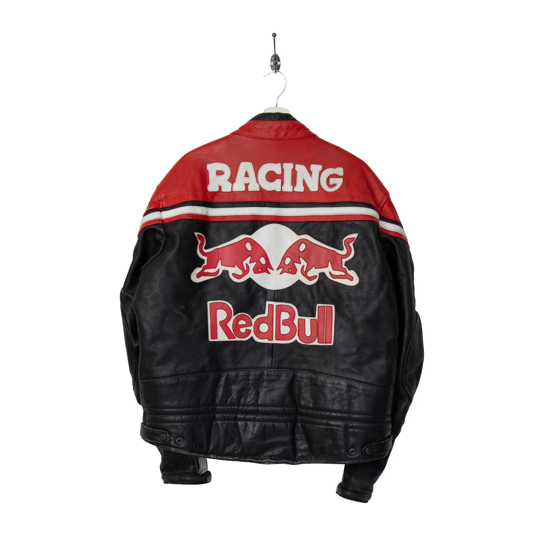 Michelin Red Bull Stripe Racing Leather Jacket