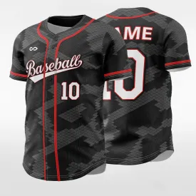 Mosaic Camouflage - Customized Men's Sublimated Button Down Baseball Jersey