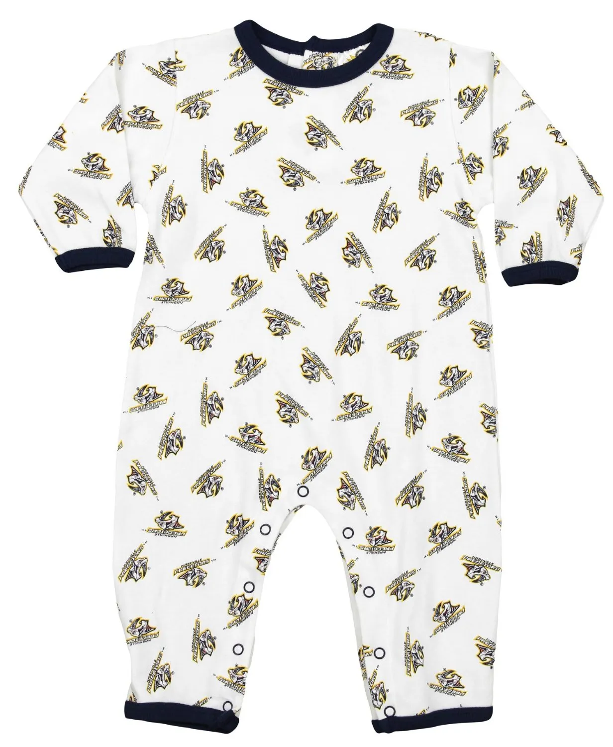 NHL Infant Nashville Predators All-Over Print Coverall, White