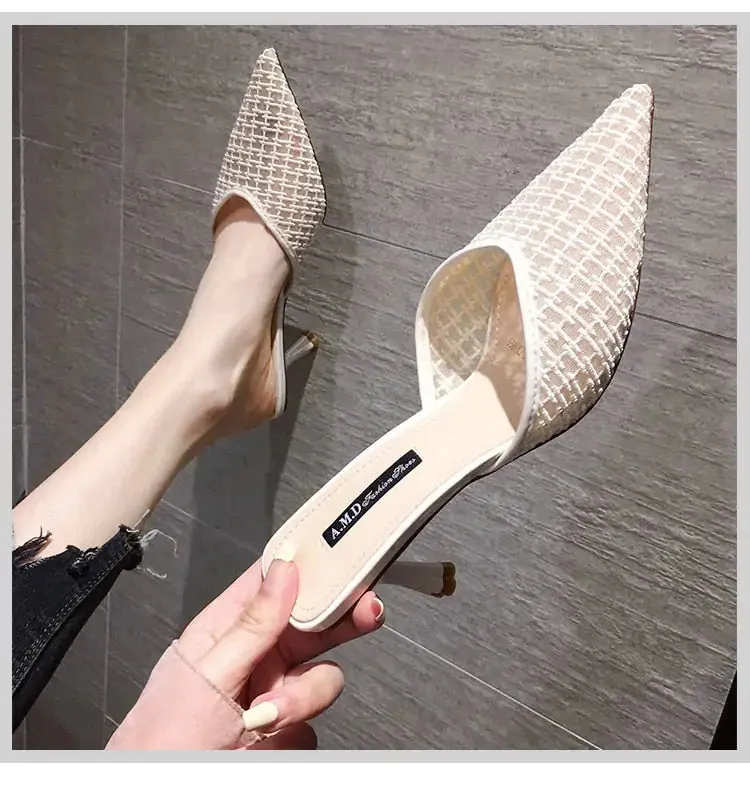 Pointed Toe Kitten Heel Pumps