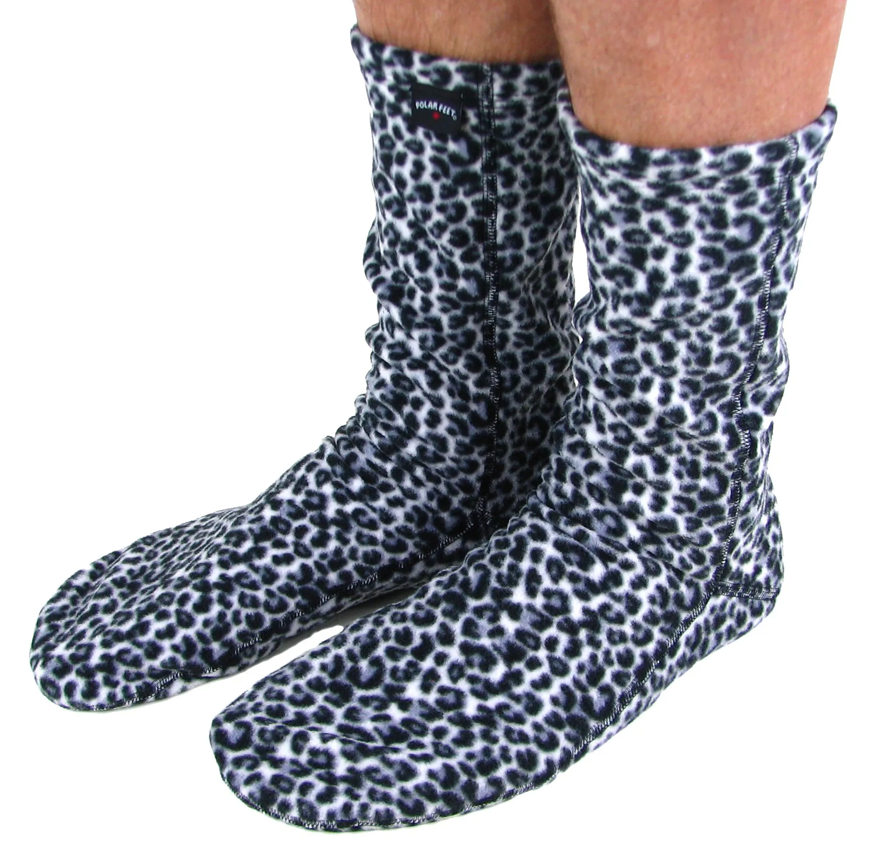 Polar Feet Fleece Socks - Snow Leopard