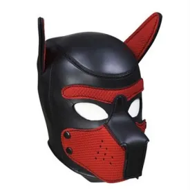 Puppy Hood/Mask Neoprene (Red)