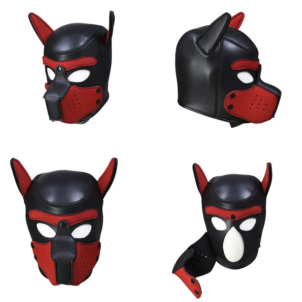 Puppy Hood/Mask Neoprene (Red)