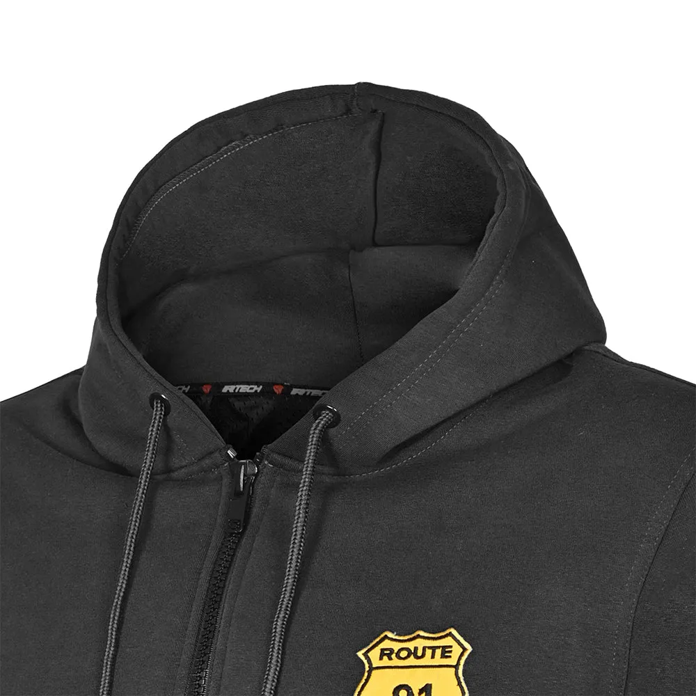 R-TECH Route 91 Motorbike Touring Hoodie Black