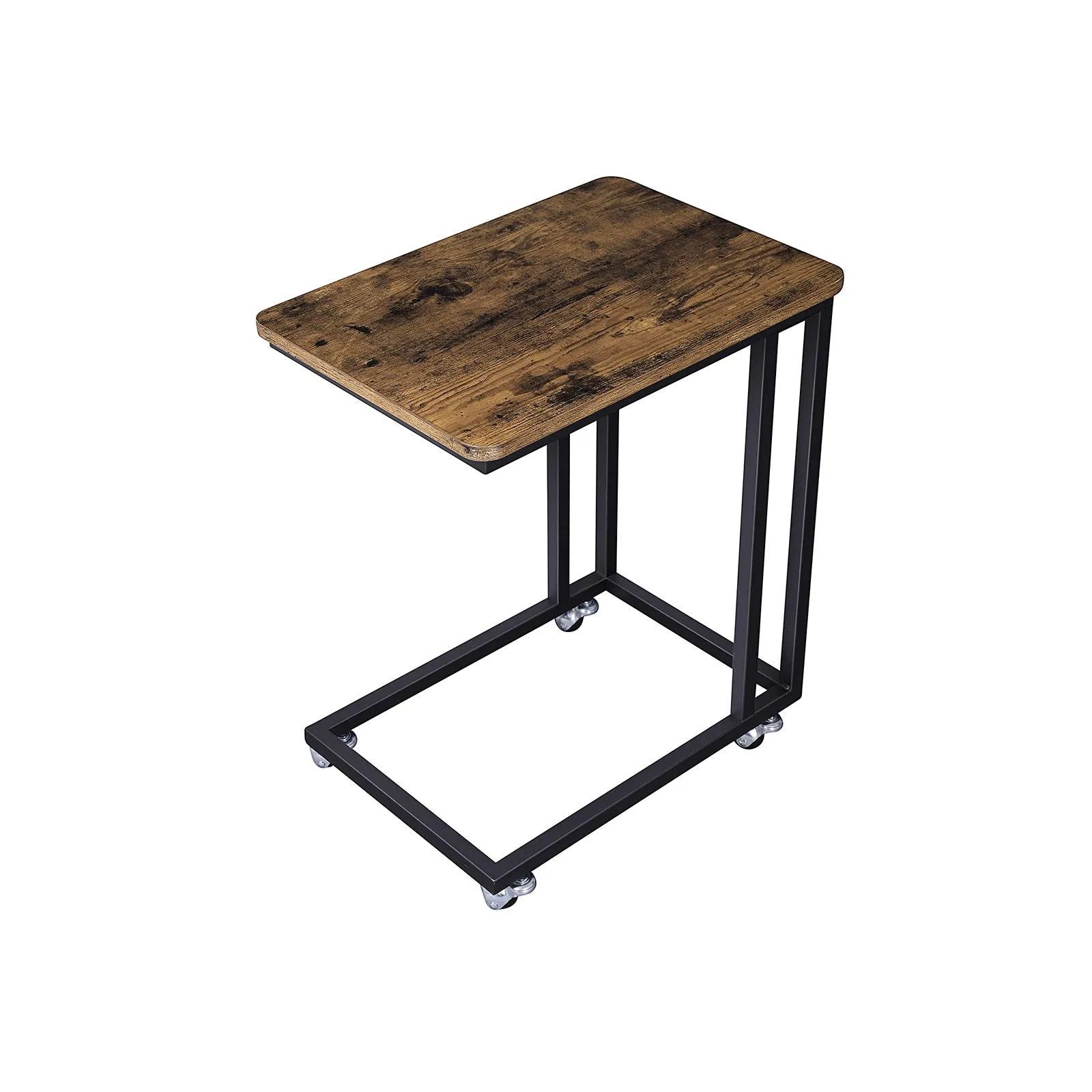 Rolling Side Table on Wheels