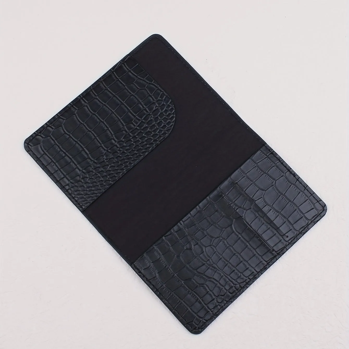 Stylish Crocodile Print PU Leather Travel Passport Holder