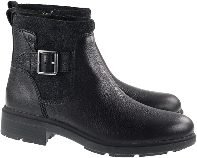 Ugg Boots Womens Harrison Moto Black Leather