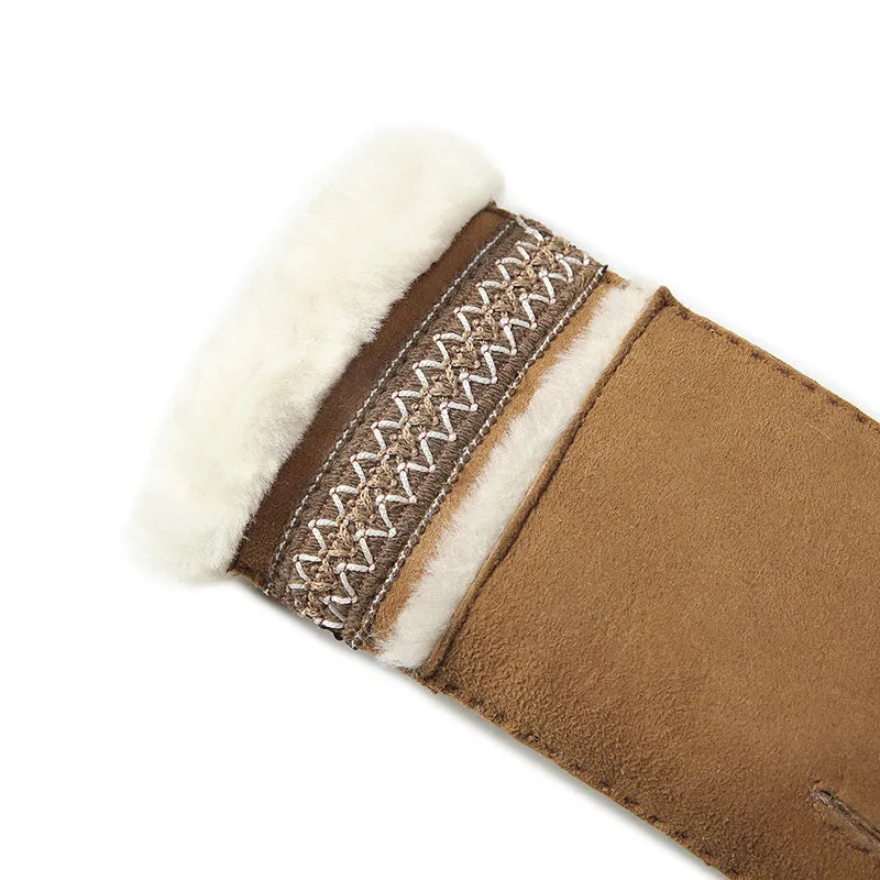 UGG Knit Sheepskin Gloves