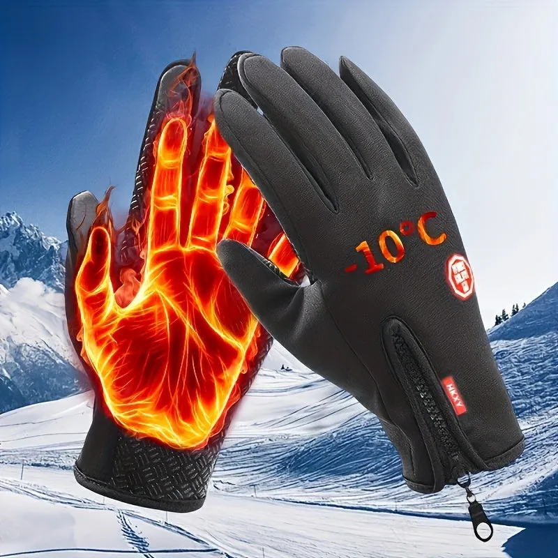 WaterResistant Touchscreen Winter Gloves for Outdoor Activities