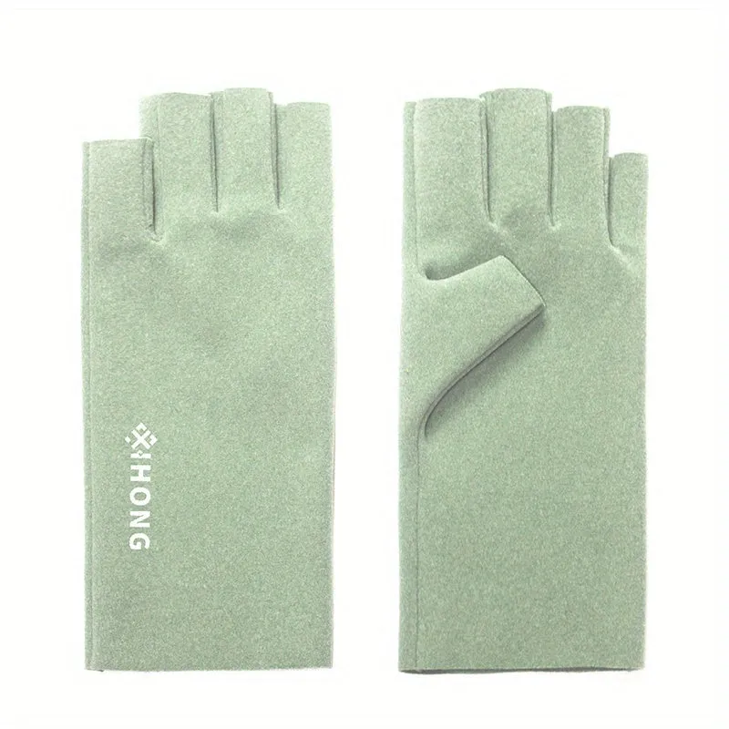 Winter Warm Half Finger Touch Screen Fleece Gloves for Women