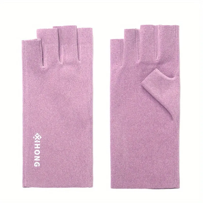 Winter Warm Half Finger Touch Screen Fleece Gloves for Women