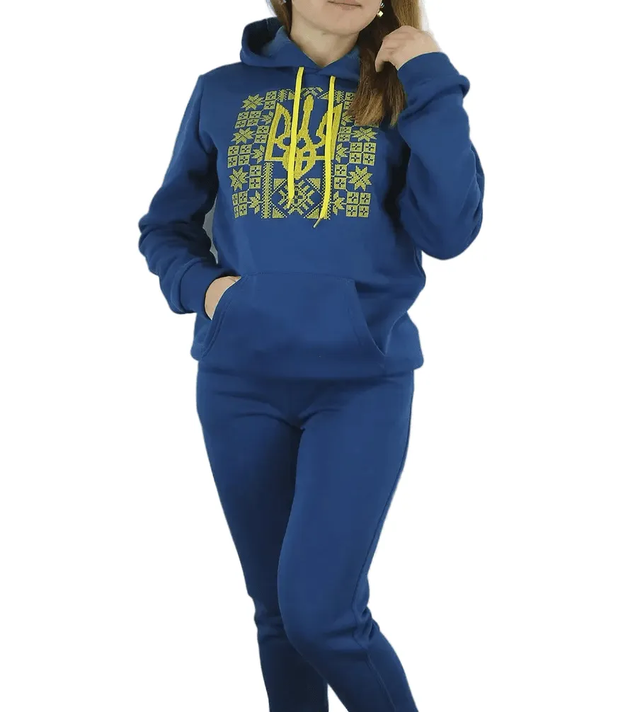 Women's embroidered fleece tracksuit