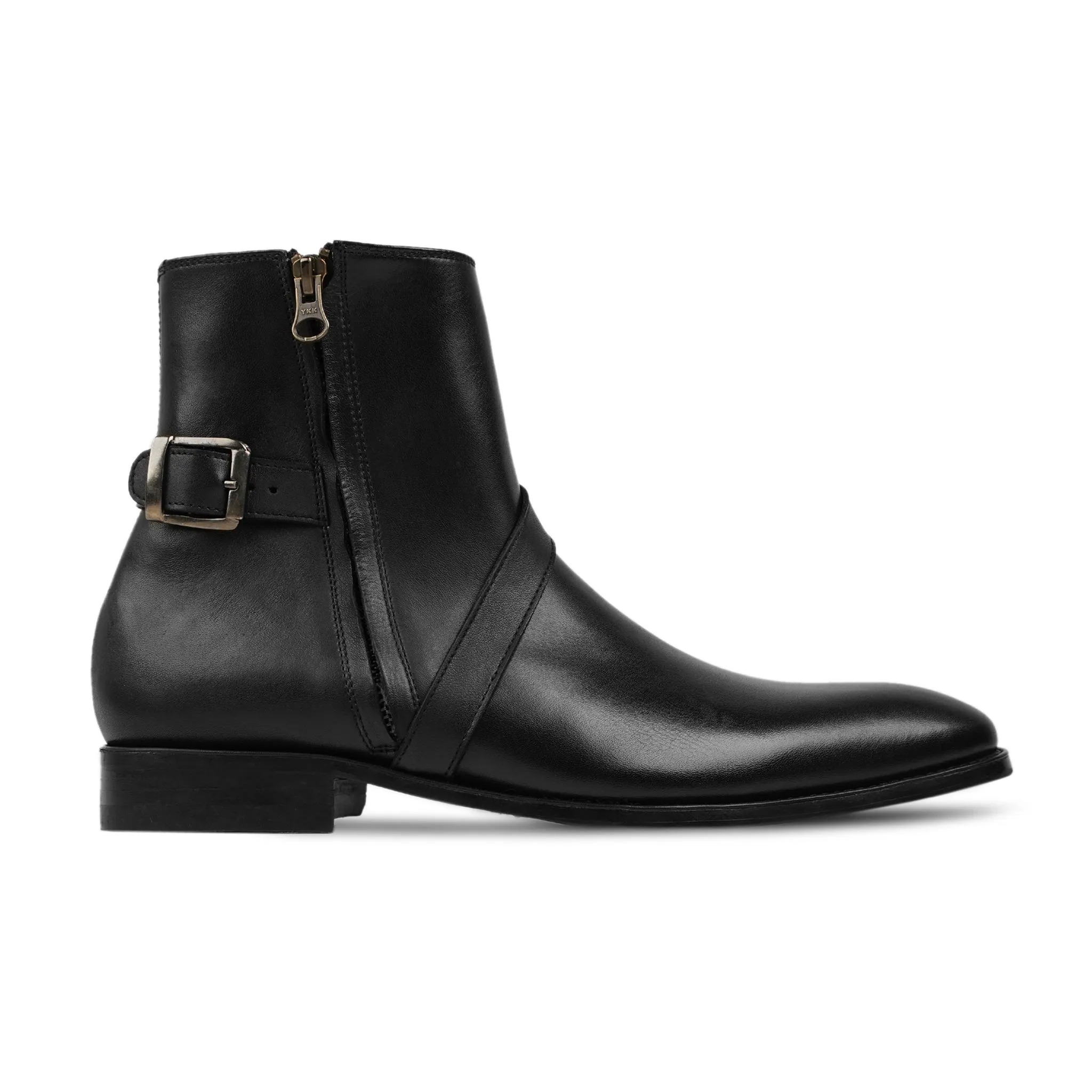 Xanthi - Men's Black Calf Leather Jodhpur Boot