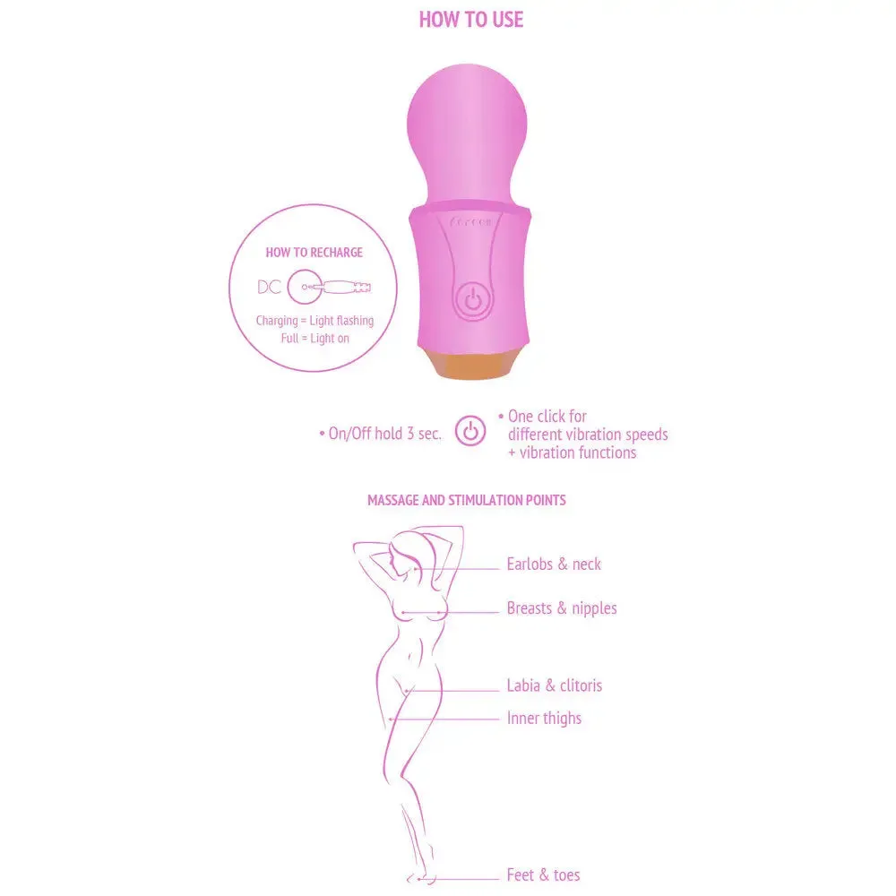 Xocoon Silicone Purple Rechargeable Massage Wand Vibrator